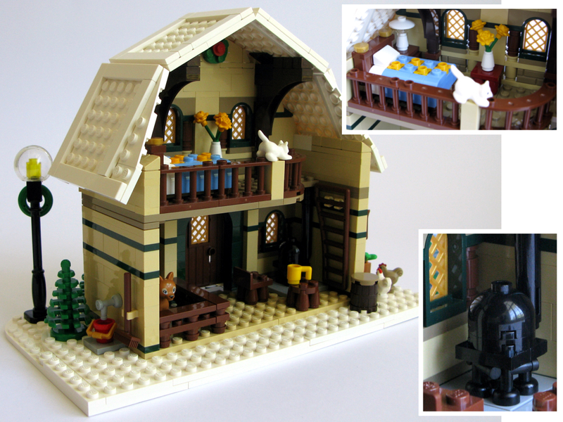 Illustration for article titled This Lego barn house is the perfect addition to the winter village